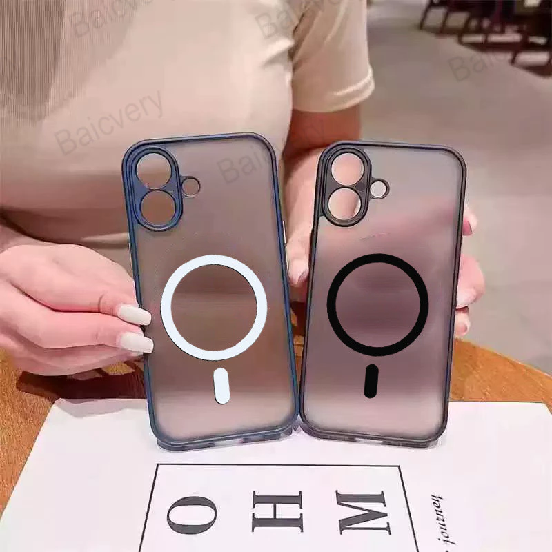 สําหรับ Samsung Galaxy A07 5G / A07 4G / A06 5G / A06 4G พร้อมสติกเกอร์แม่เหล็ก Matte TPU ป้องกันกันกระแทก