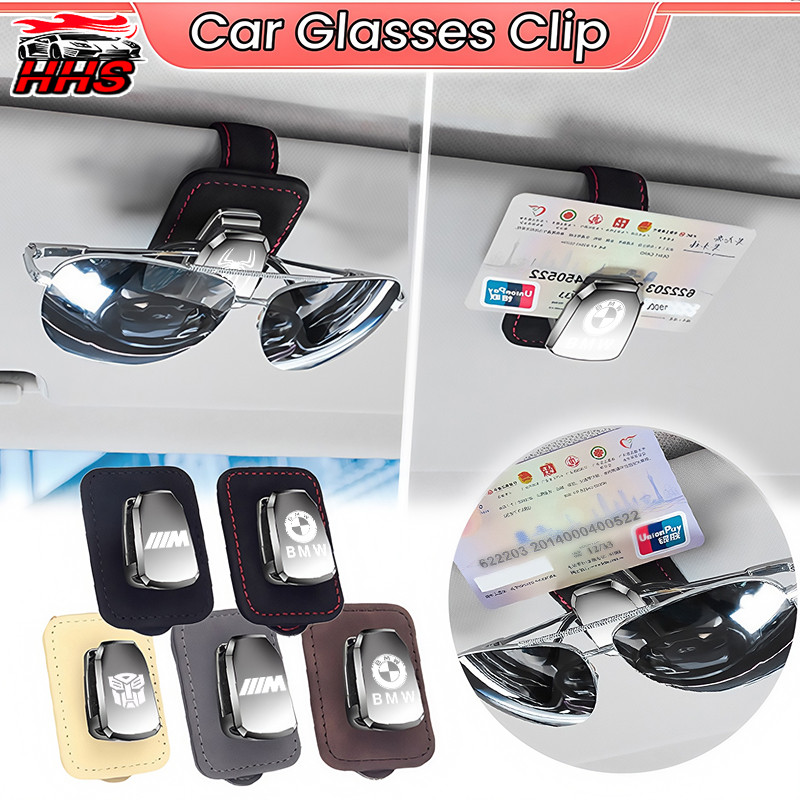 BMW รถแว่นตากันแดด Multi-function Ticket Card คลิปมัลติฟังก์ชั่น Sun Visor คลิปผู้ถือรถอุปกรณ์เสริมส