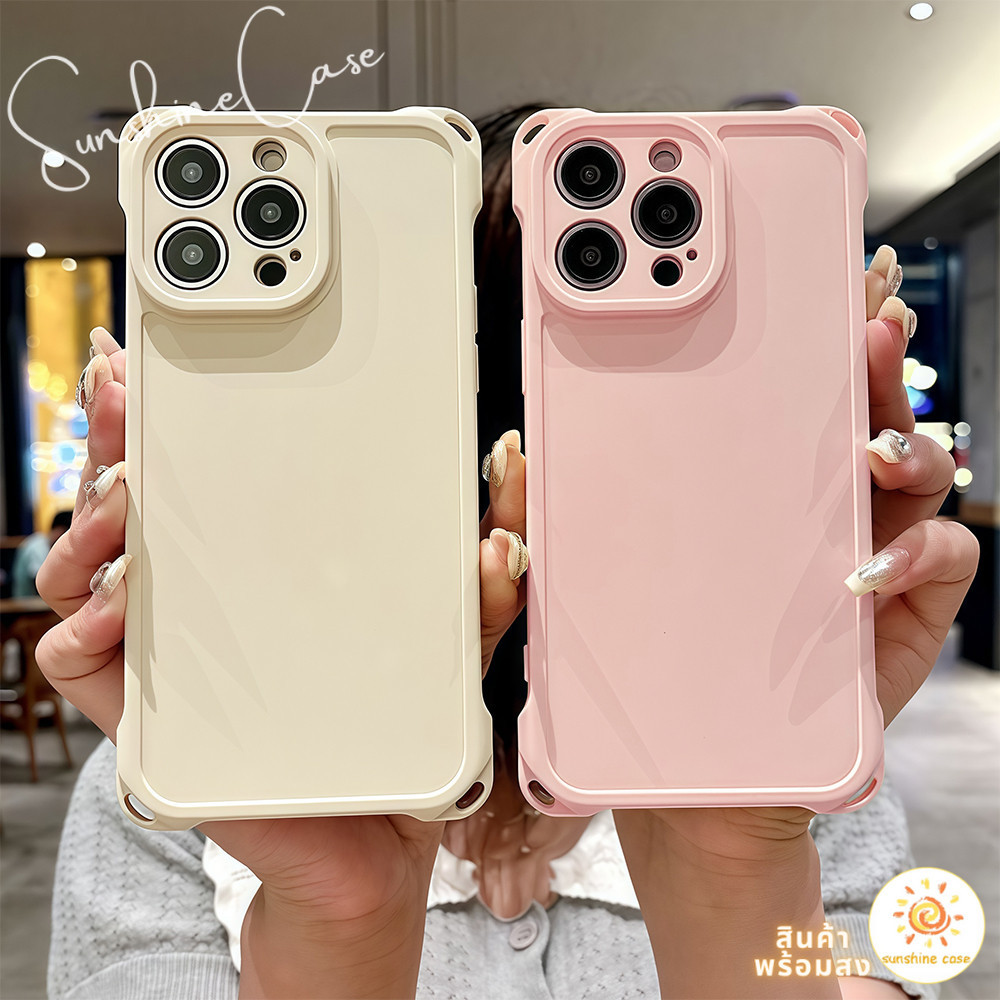 พร้อมส่ง เคสสำหรับไอโฟน15 ป้องกันมือถือตก เคสนิ่มมีรูติดสายสี่มุม For IPhone13 11 12Pro 7/8 X XS XR 14/15PLUS 16PROMAX