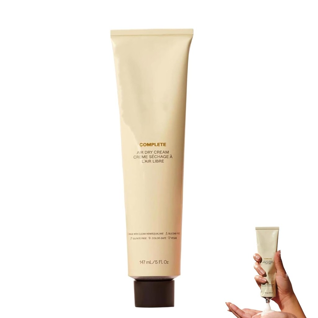 Complete Air Dry Cream, No Heat Air Dry Cream, Frizz Control & Natural Texture – Color‑safe, Hair St