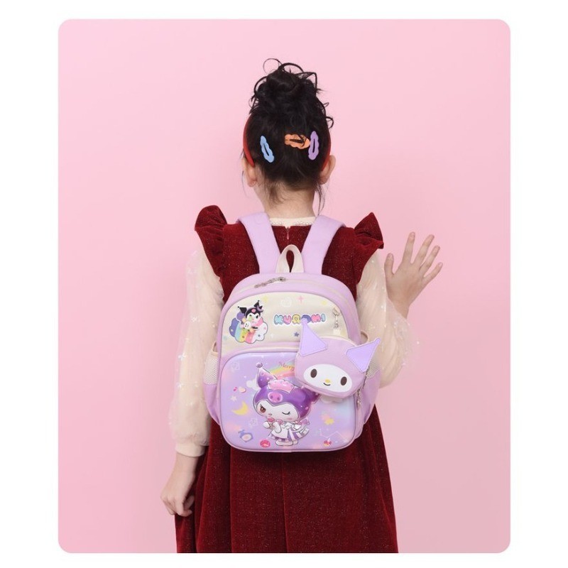 MOKO กระเป๋านักเรียน กระเป๋าเป้คุโรมิ เด็ก3-6ปี ขนาด29x26x11CM กันน้ำ สายรัดปรับได้ พร้อมส่ง - รูปที่ 6