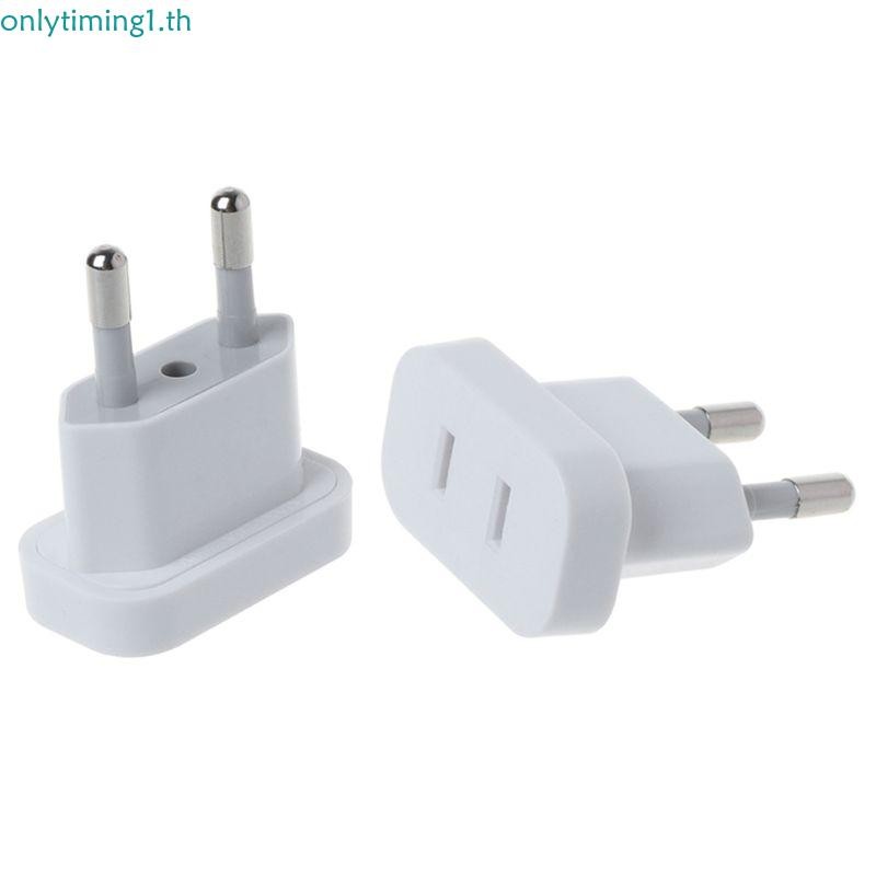 Onlytiming 4MM US Jack to EU Plug Outlet Travel Charger Power Socket Adapter USA to Europe