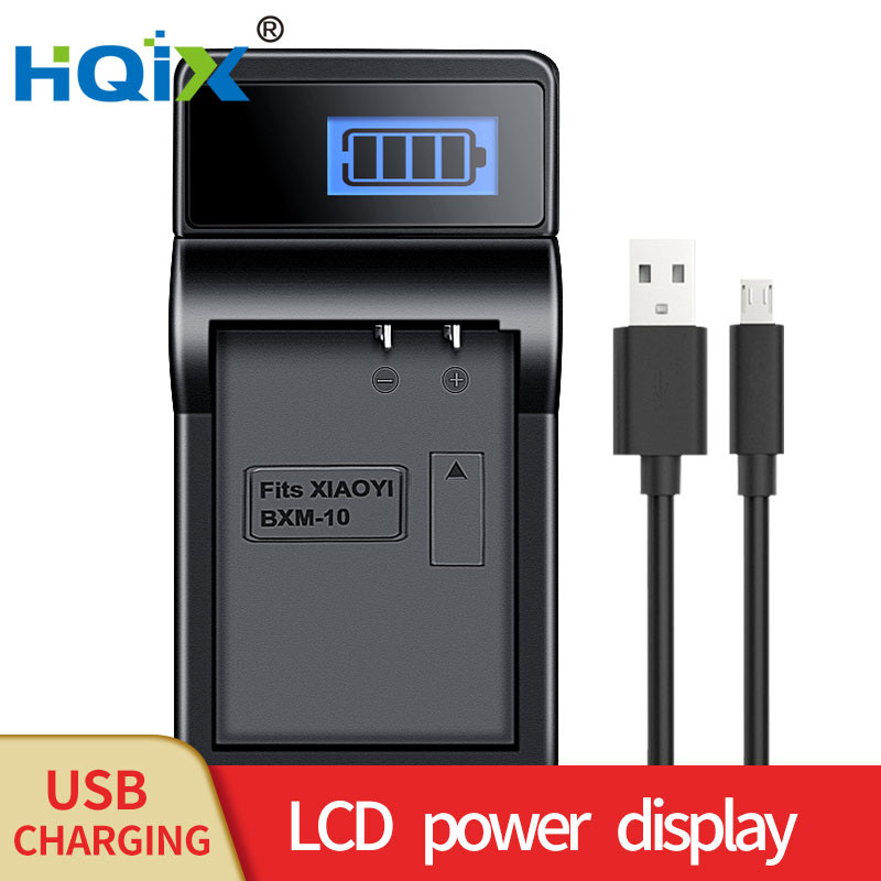 HQIX เหมาะสําหรับกล้อง Mirrorless Xiaoyi YI M1 BXM-10 เครื่องชาร์จแบตเตอรี่