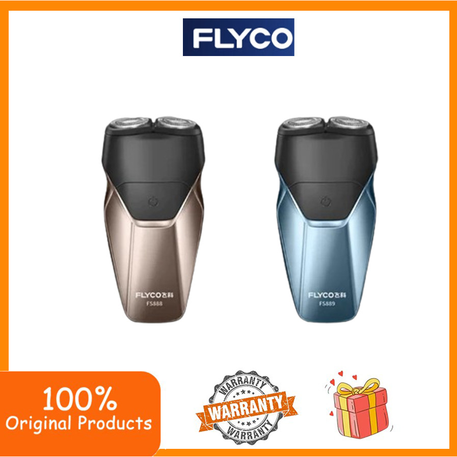 Flyco FS888/FS889 Shaver, men's electric shaver, dual blade head, full body washing, portable for tr