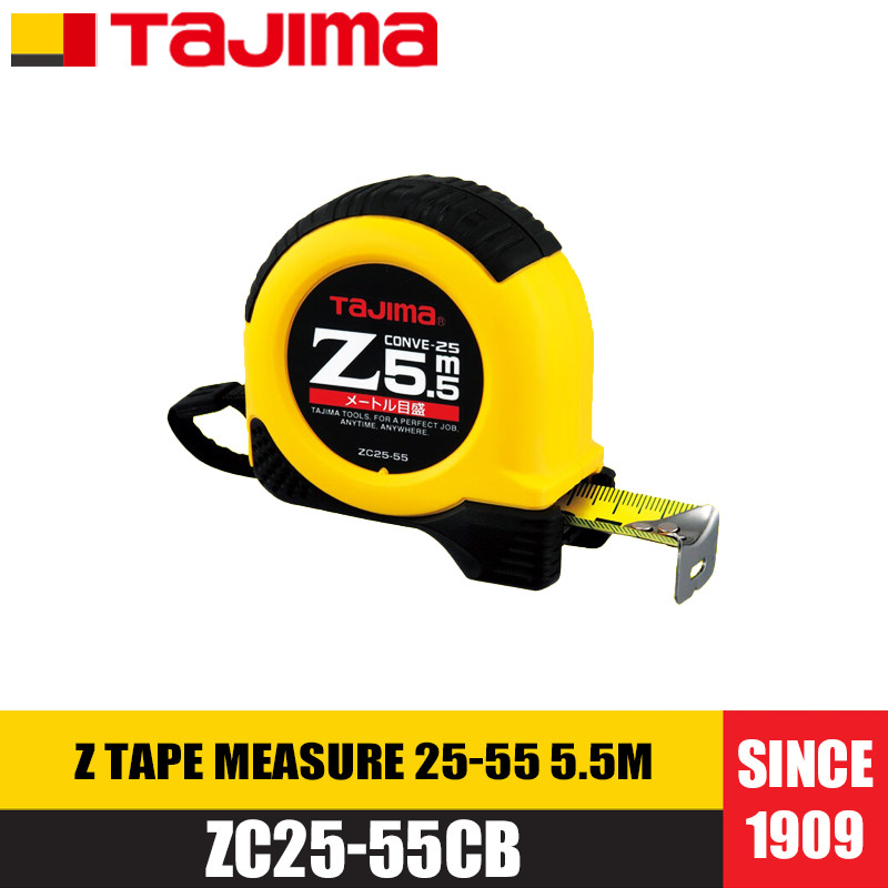 Tajima 1001-1887/ZC25-55CB ตลับเมตรแบบเทปแข็งแรงหนา ตลับเมตร Z 25-55, 5.5m