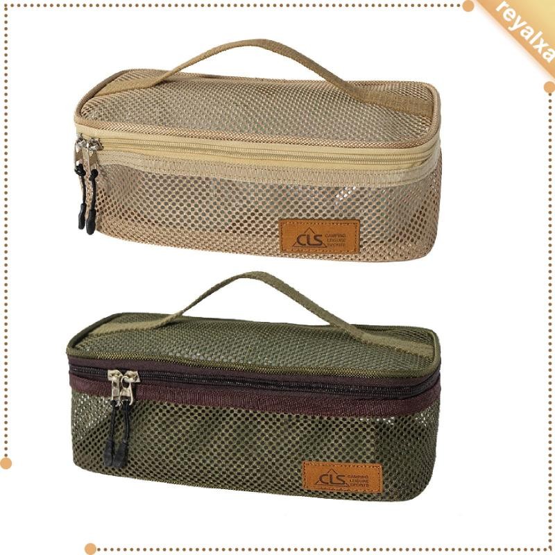 [Reyalxa] Camping Utensils Storage Tote Bag สําหรับส้อมและช้อนพร้อม Travel Organizer