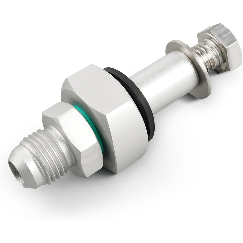 Bevinsee 6AN Universal การใช้ถังกลับสายชุด Bung อลูมิเนียม 9/16"-18 ถึง 6AN FITTING