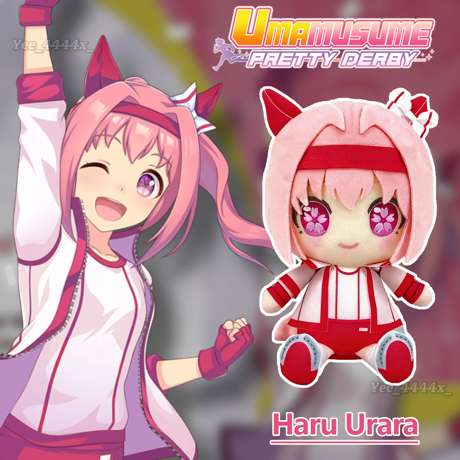 Uma Musume สวย Derby Plushie น่ารัก Haru Urara และ Agnes Tachyon ตุ๊กตาตุ๊กตาเกมอุปกรณ์ต่อพ่วงสําหรั