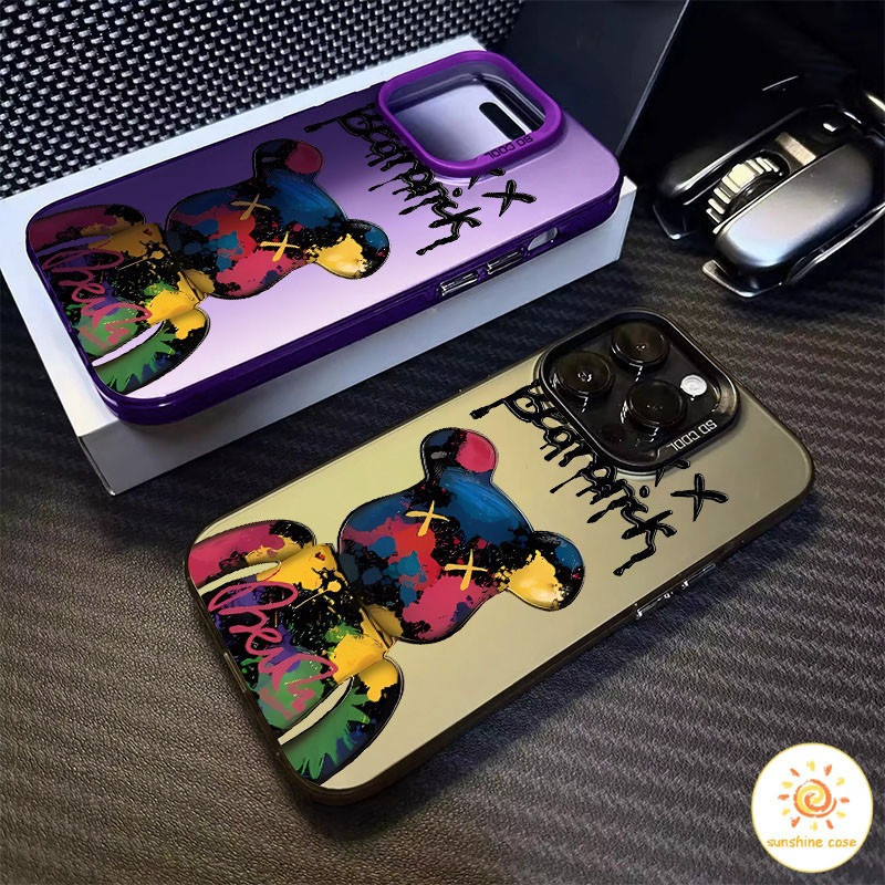 เคสมือถือลายการ์ตูนหมีรุนแรง สุดอินเทรนด์ สำหรับไอโฟน11 For iPhone12 13 14 15Pro MAX X XS XR XS 7 8Plus เคสโทรศัพท์