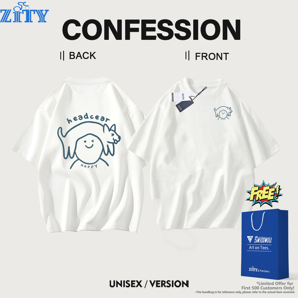 ZITY เสื้อยืด Cotton 100% ลาย cat Holiday T-shirt   ใส่สบาย Unisex ไซส์ Oversize ( พร้อมส่งค่ะ ) รับ COD S1 ราคา ถูกที่สุด ดีลบีเคเค