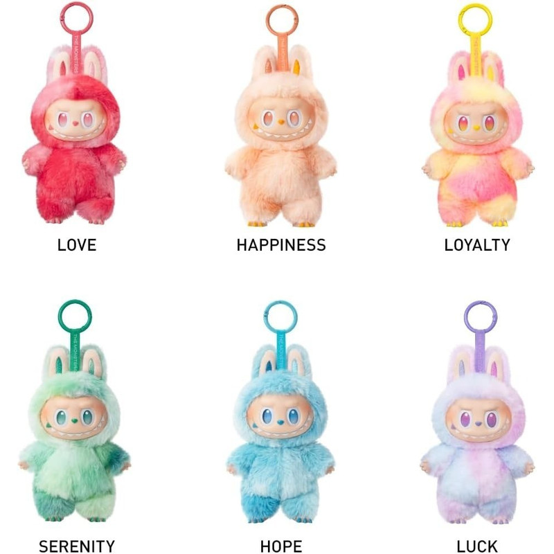 จี้ตุ๊กตา POP MART LABUBU แบบต่างๆ 7 ชนิด: LOVE, HOPE, LUCK และอื่นๆ จากญี่ปุ่น