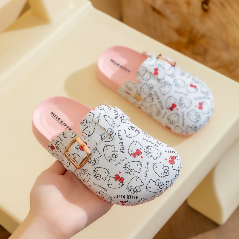 AYUER รองเท้าแตะนิ้วเท้านุ่มสบาย ก้นแบน สำหรับเด็ก ดีไซน์คลาสสิกพร้อมลวดลาย - รูปที่ 6