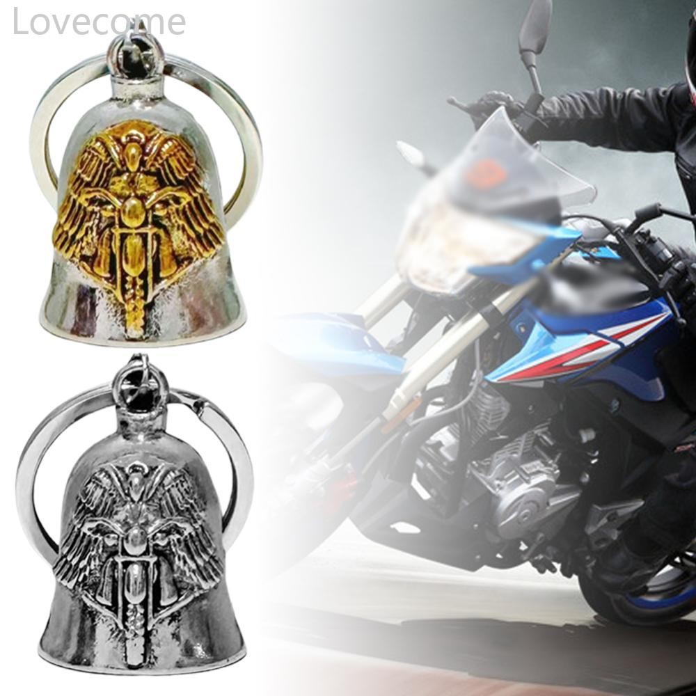 Lovecome Punk Wing รถจักรยานยนต์ Bell พวงกุญแจจี้ผู้ชาย Hip Hop Rock ขี่เครื่องประดับอุปกรณ์เสริม Bi