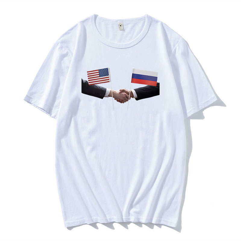 COD US Russia Flag Printing Tshirts Trump and Vladmir-Patin Tal ZNCW