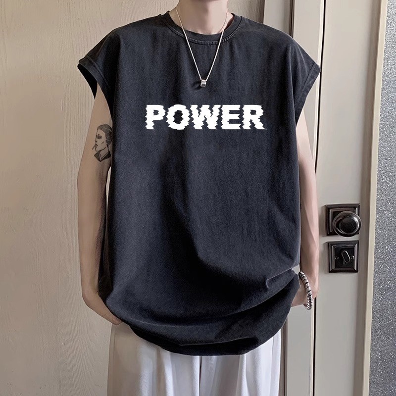 Distressed Washed 23 Vest 32 Xinjiang [Pure Cotton Branch Hebei Heavy Black S-3XLWY0169-BXCODnew2025