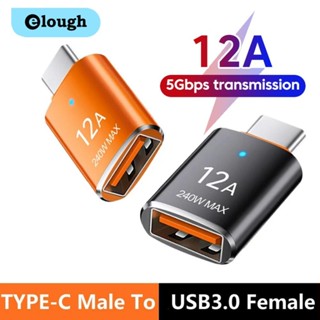 Elough 12A Type C ถึง USB3.0 OTG อะแดปเตอร์ USB หญิงประเภท C…