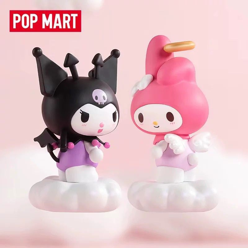 P POPMART POPMART Sanrio Family Girlfriends Sweetheart Locomotive Kuromi Mystery Box ฟิกเกอร์เล่นอิน