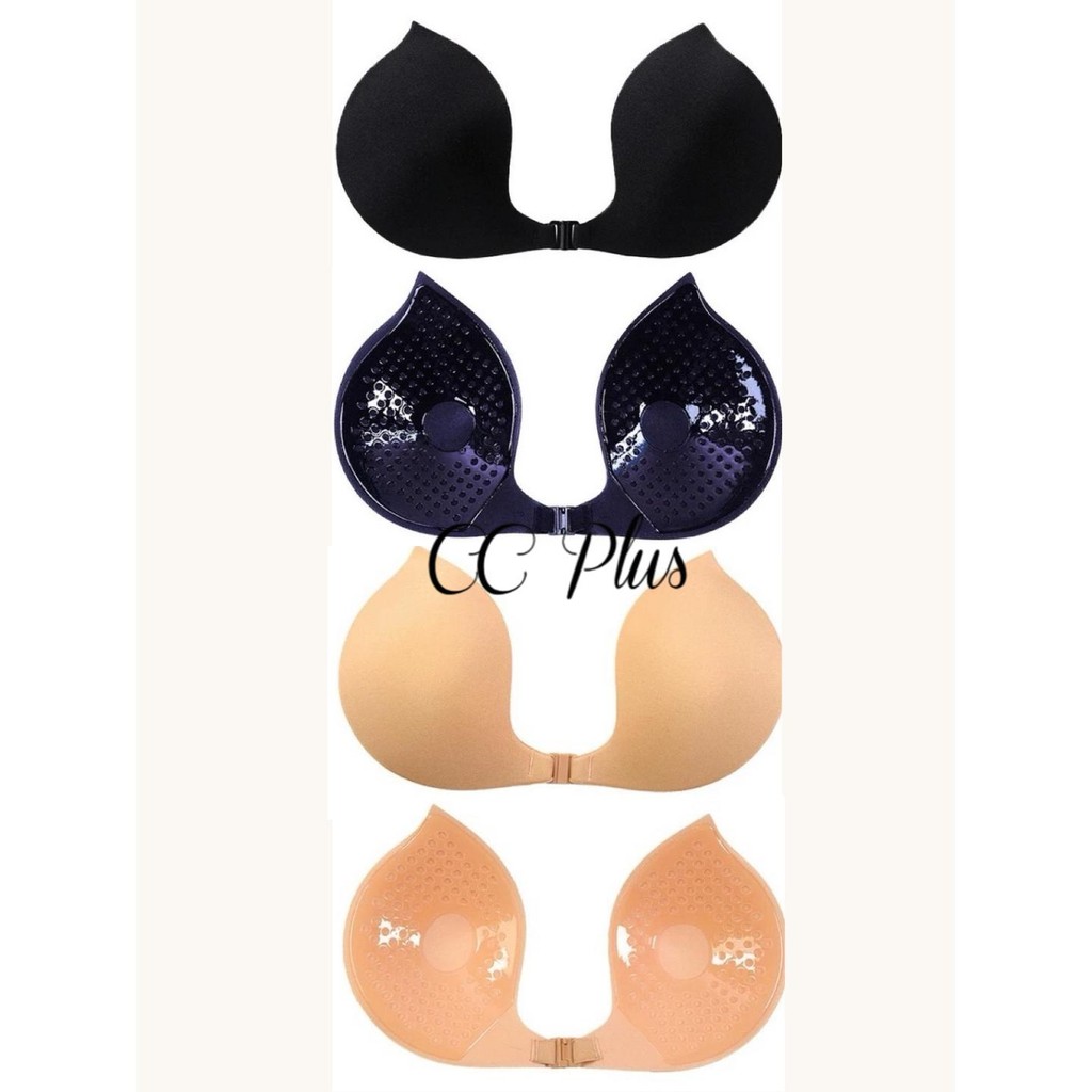 CiCi Plus+ (Bra8005) บราปีกนกแนวตั้งดันทรงอกชิด ฟองบางกาวเหนียวแน่น กันน้ำกันเหงื่อใช้ซ้ำได้