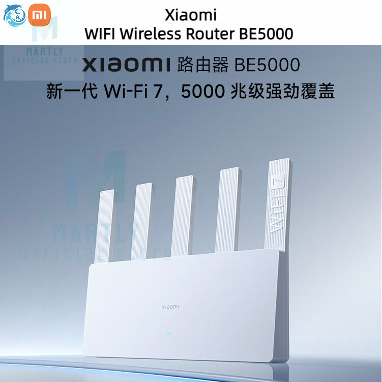 Martly Xiaomi Mijia Router BE5000 โปรเซสเซอร์ความเร็วสูงในครัวเรือนช่วงขยายสัญญาณ Fast Network Route