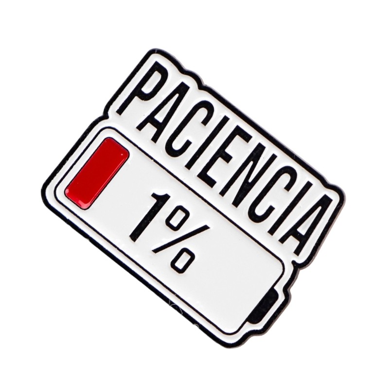 Broa Modern 1 Percent Patience Theme Metal Pin อุปกรณ์เสริมขนาดกะทัดรัดสําหรับสไตล์ลําลอง