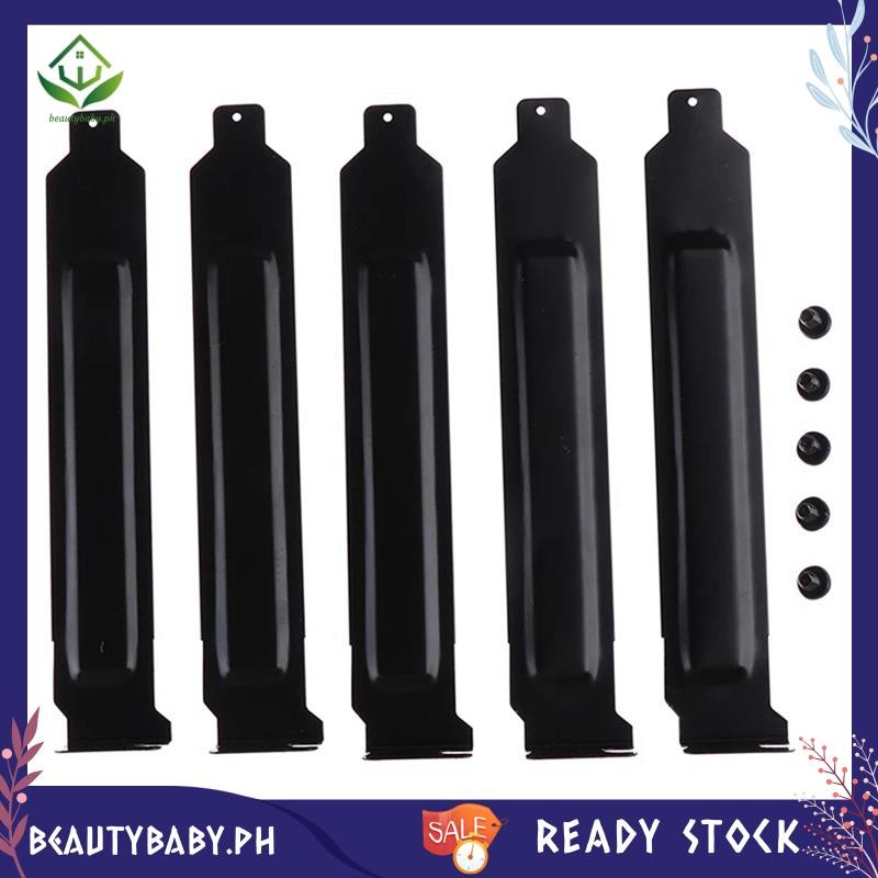 [beautybaby.ph] 5 ชิ้น PCI Slot ครอบคลุมวงเล็บพร้อมสกรู Full Profile ขยายกรองฝุ่นแผ่นเปล่าโลหะสําหรั