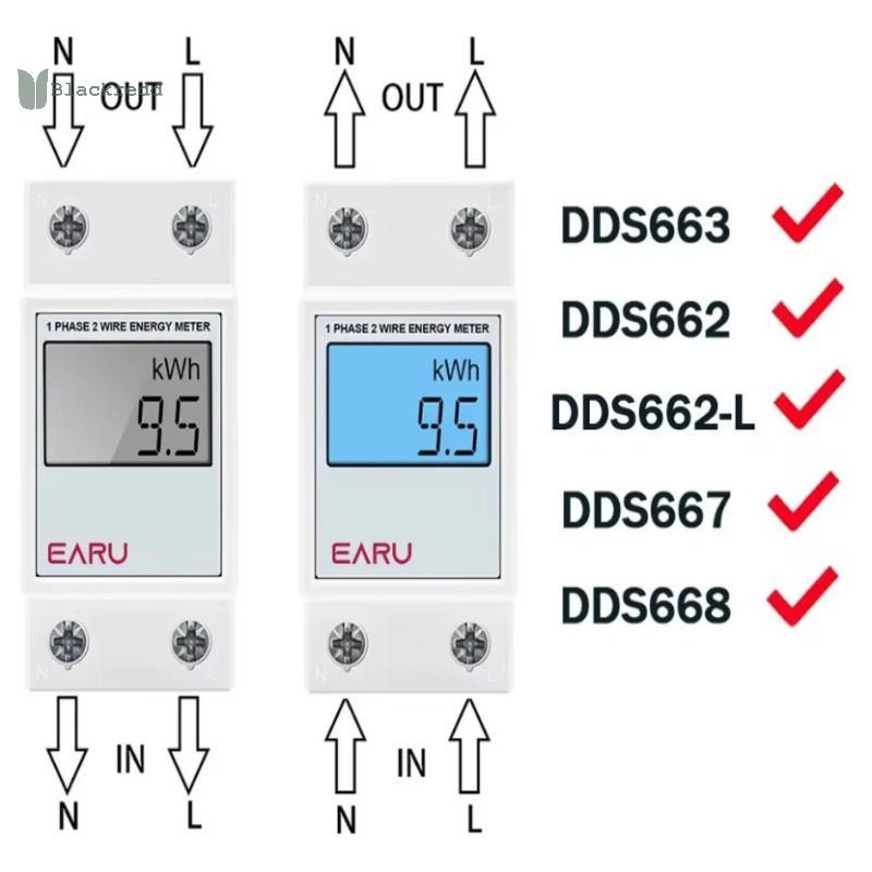 BRED AC 220V 60A 50Hz LCD Digital Display Single Phase Electric Energy Meter KWH AC Digital Watt-Hou