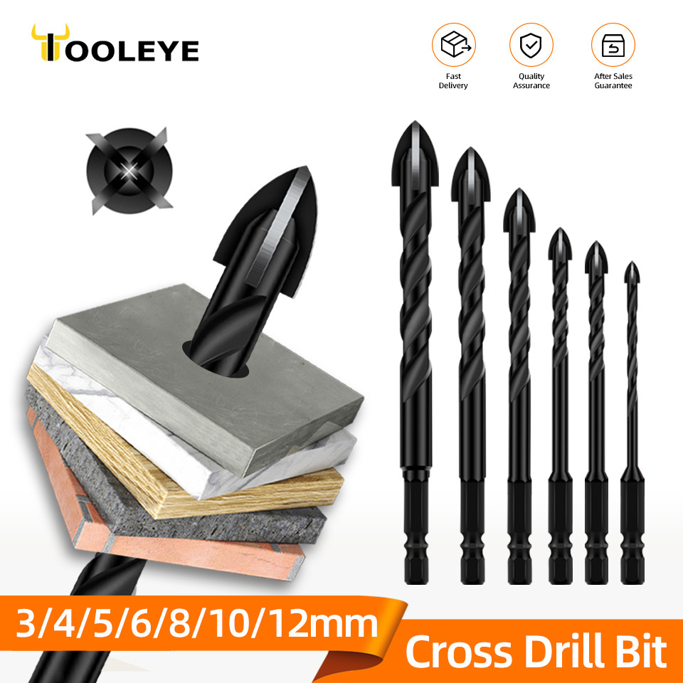 Cross Hex Drill Bit Set For Concrete Porcelain Tile Glass Metal Multifunction Drill Bits Kit Power T