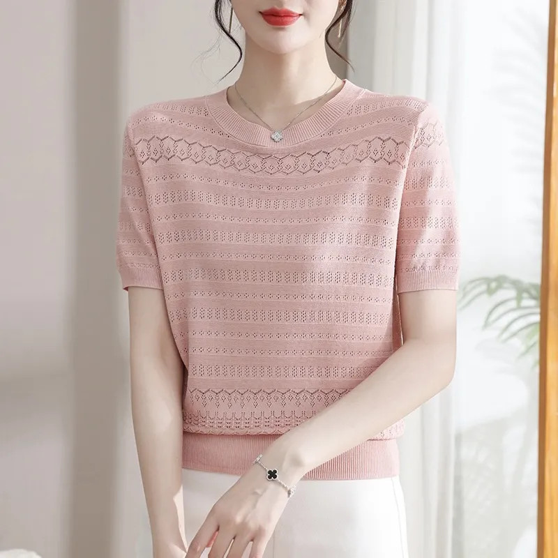 ส่งไวจากไทย⭐Summer⭐S-3XL พลัสขนาดเสื้อแขนสั้นผู้หญิงฤดูร้อนเสื้อแขนสั้น