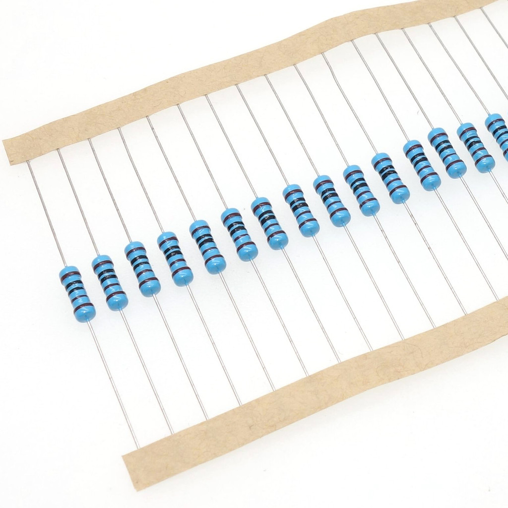 1/4W 1/2W 1W 2W 3W 5W ตัวต้านทานฟิล์มโลหะ 12R 15R 18R 20R Om แหวนห้าสี 1%