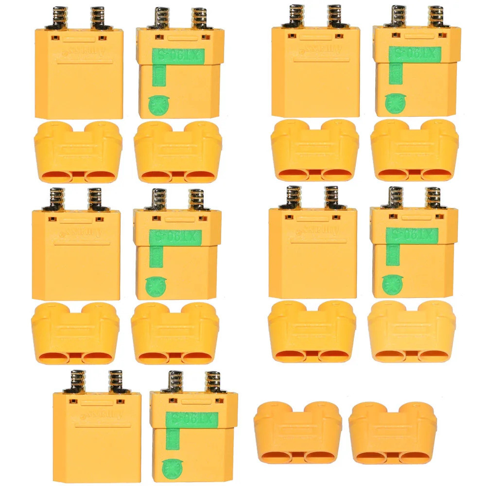 Amass XT90S XT90-S xt90 XT90S Connector Anti-Spark ชายหญิงมอเตอร์อะแดปเตอร์สําหรับแบตเตอรี่ ESC และ 