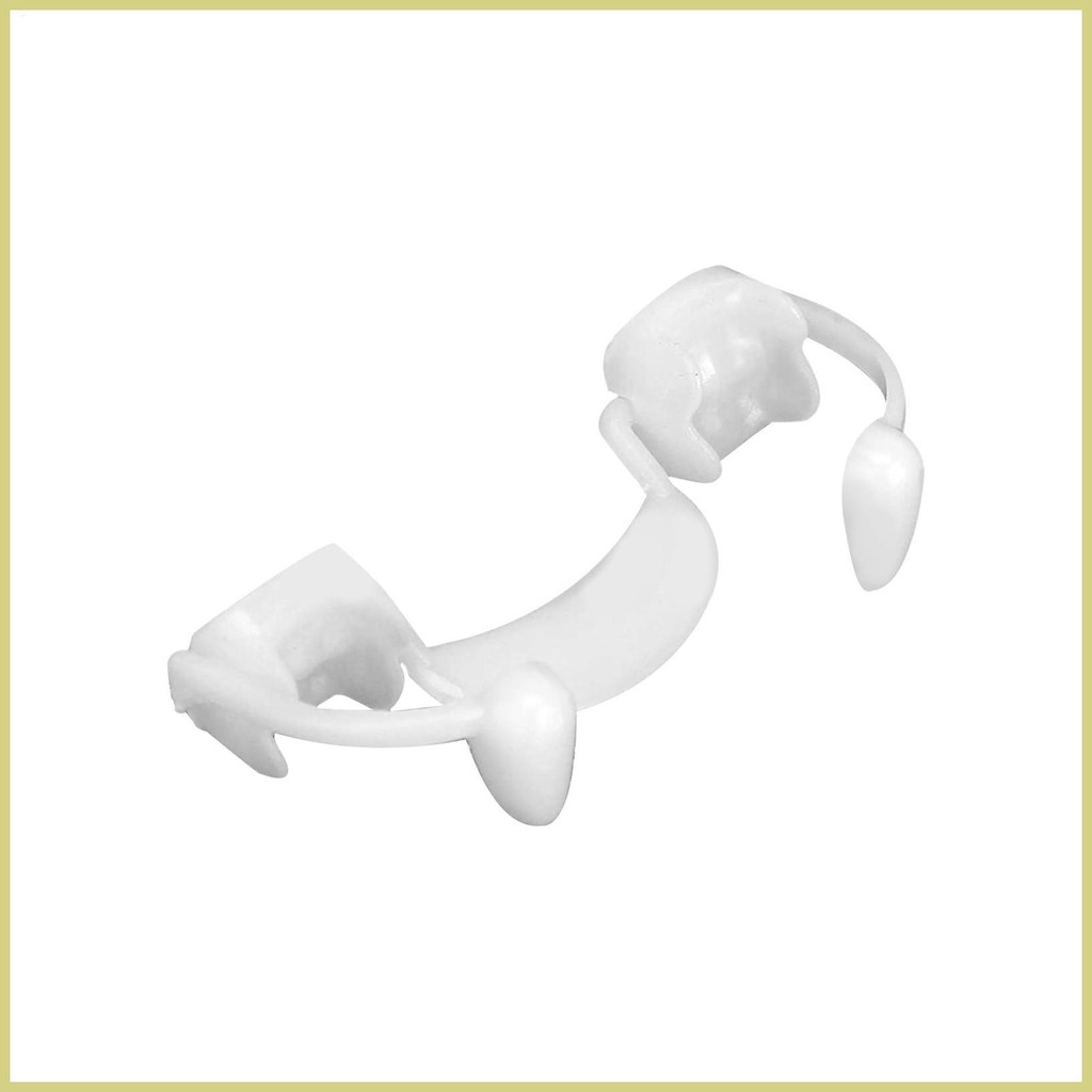 Retractable Vampire Fangs Retractable ฮาโลวีนแวมไพร์ Fangs เรซิ่นปลอมสมจริง Prop เครื่องแต่งกายสําหร