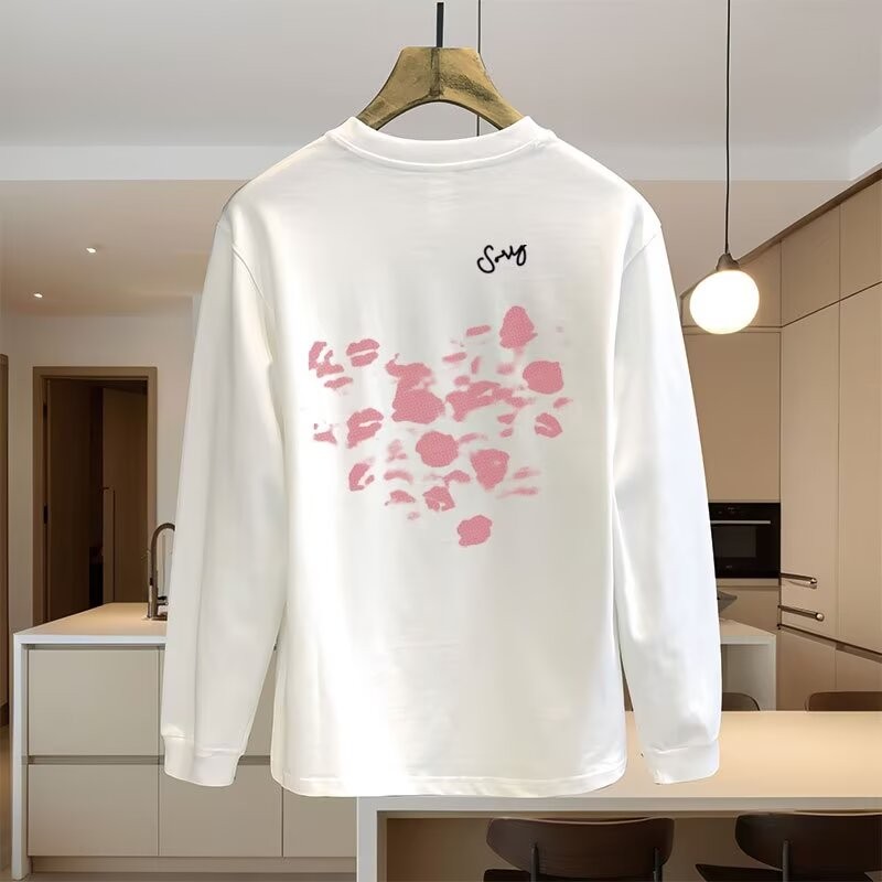 2025 NEW 2025P18 Long Sleeve T-Shirt E669 (220g Combed Cotton) Black and White M-5XL new23 QMNX