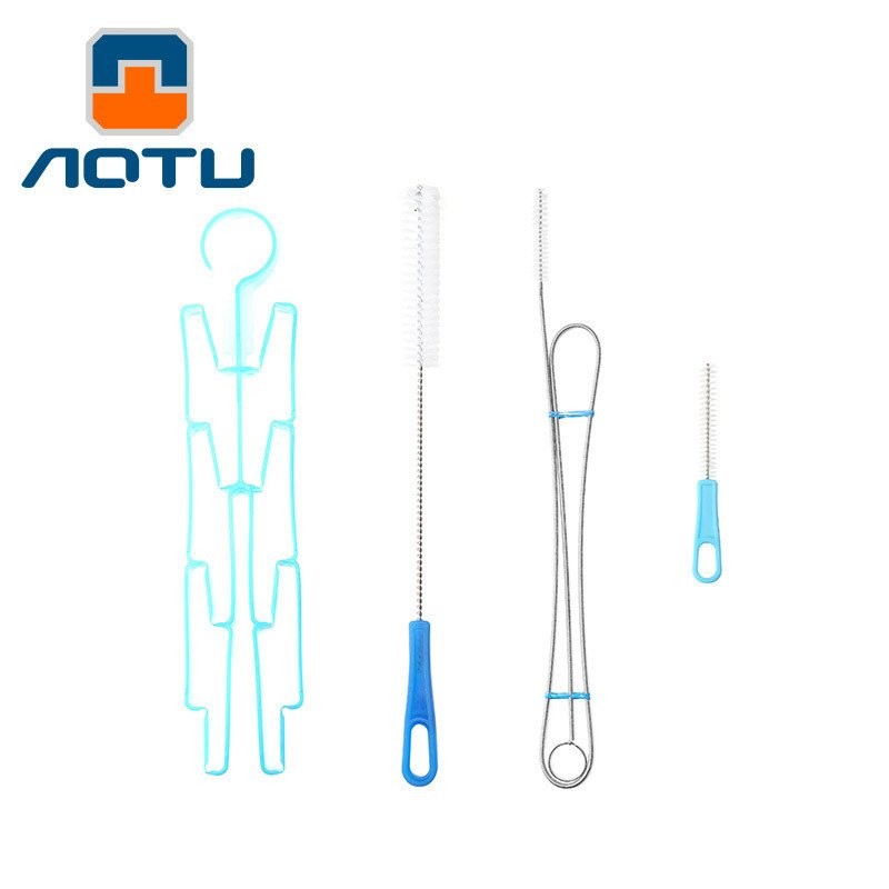 ชน ดื่มกระเป๋าแปรงทําความสะอาดถุงน้ําก๊อกน้ําท่อน้ําชุดสี่ชิ้นสแตนเลสสปริงแปรงท่อน้ํา ที่6626