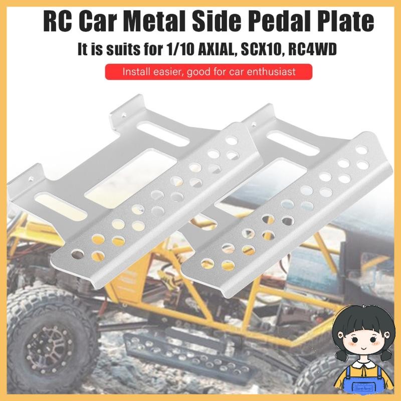 บางแผ่นด้านข้างโลหะเหยียบเท้าสําหรับ 1 10 RC Crawler Axial SCX10 4WD TF2 Part