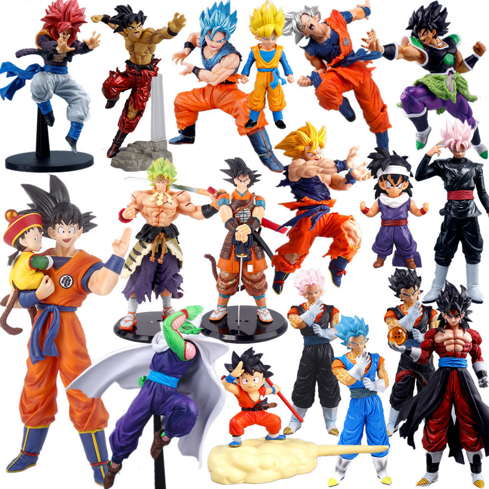 คอลเลกชันซีรีส์อนิเมะดราก้อนบอล Vegeta Broly Battle Damage Goku Super Four Vegeta Gogeta Saiyan