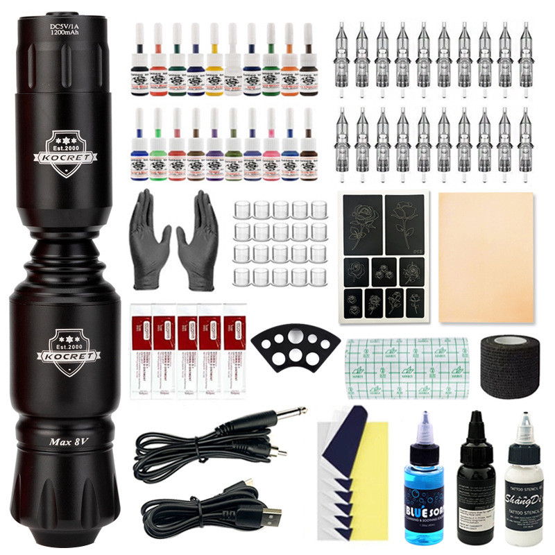Tattoo Rocket Pen Set Secant Mist Practice Tool Motor All-in-One Machine Beauty Tattoo อุปกรณ์