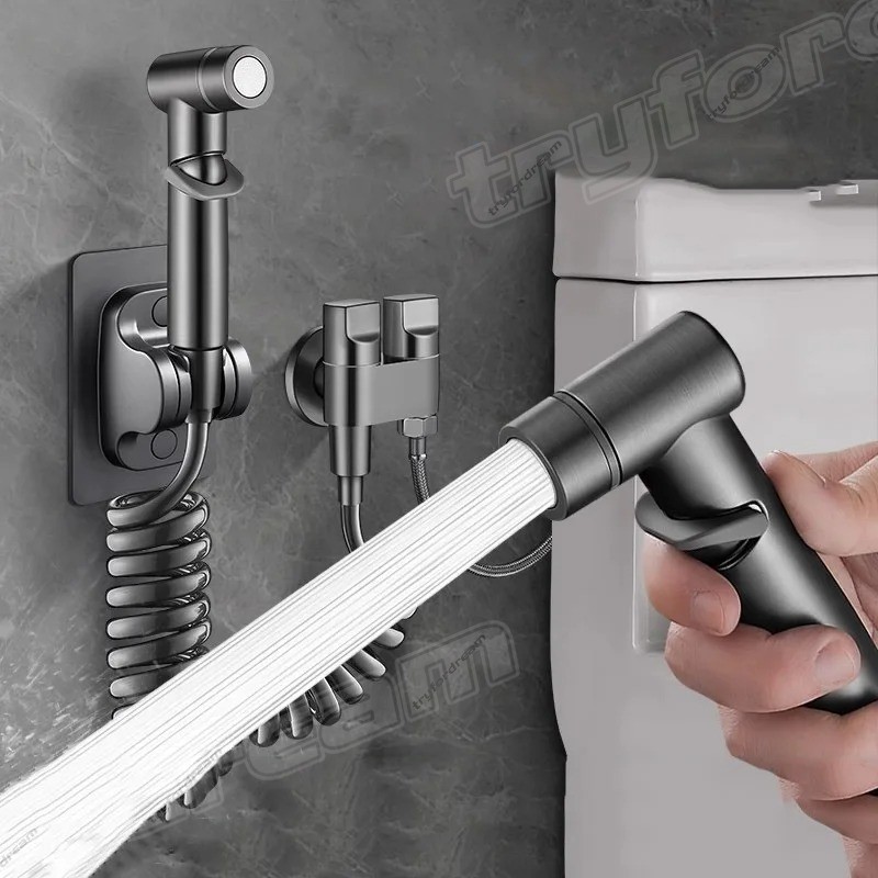 มือถือ Bidet สเปรย์ปืนชุดห้องน้ํา Bidet Sprayer แรงดันสูง Bidet สเปรย์ปืนชุด Retractable ท่อสําหรับห้องน้ําและห้องน้ําสุขอนามัย