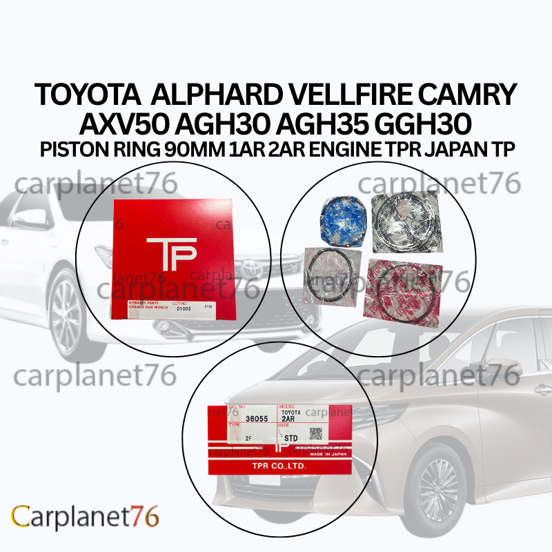 TOYOTA ALPHARD VELLFIRE CAMRY AXV50 AGH30 AGH35 GGH30 PISTON RING 90MM 1AR 2AR ENGINE TP