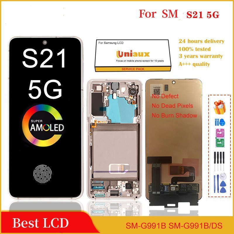 สําหรับ Samsung Galaxy S21 5G SM-G991B SM-G991B/DS จอแสดงผล LCD หน้าจอสัมผัสพร้อม