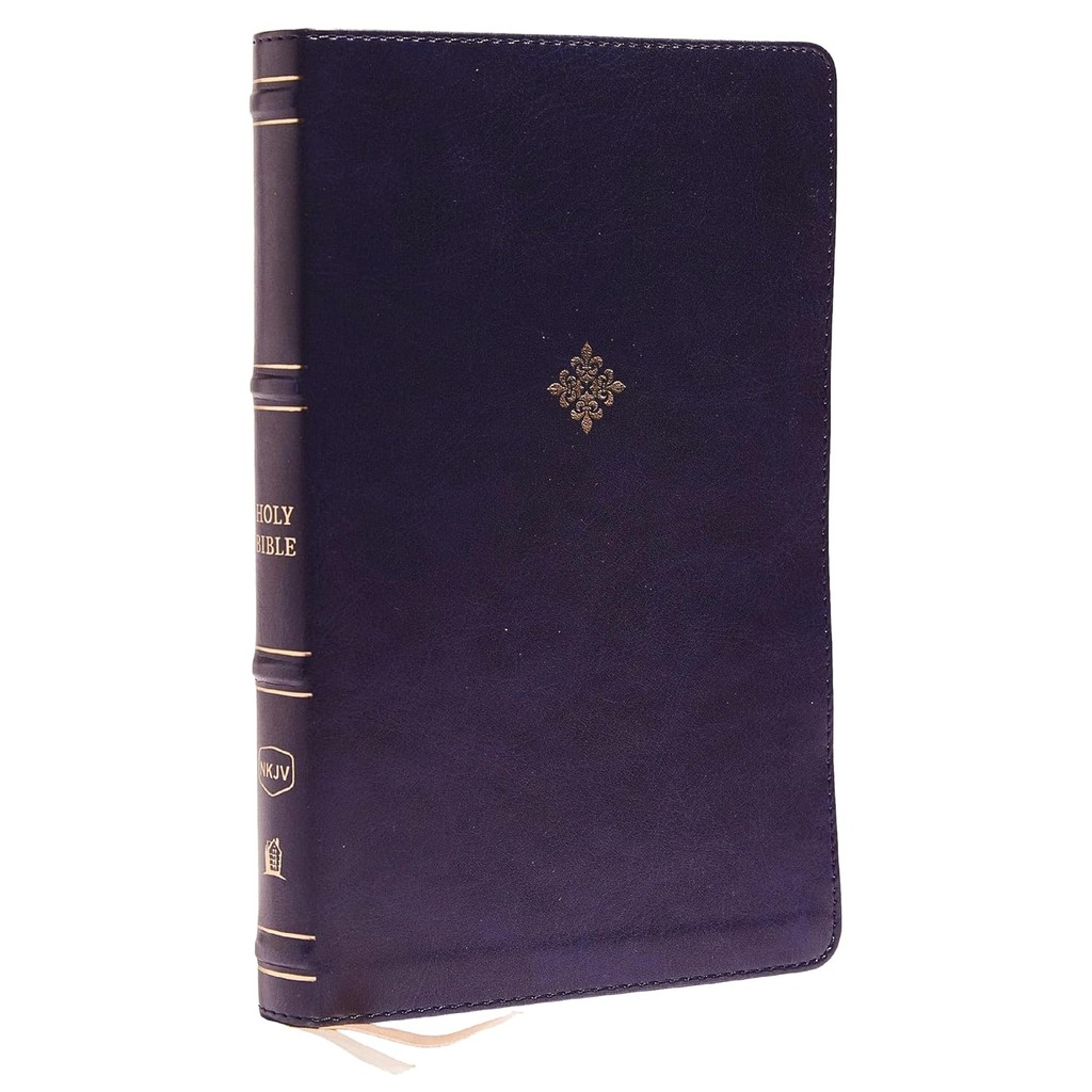 NKJV, Thinline Bible, Index, Leathersoft (Navy) /Thomas Nelson