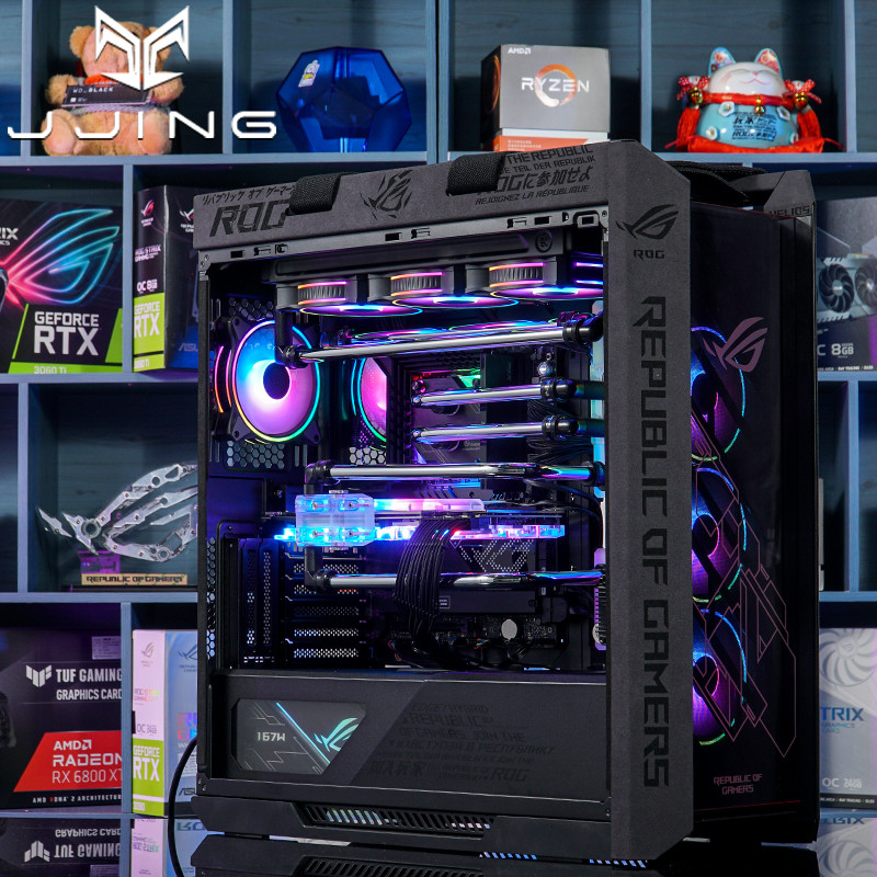 BY/Asus ROG Family Barrel Split Water Cooling เกมคอมพิวเตอร์สําหรับเล่นเกมโฮสต์ 13900K/4070TI/4080