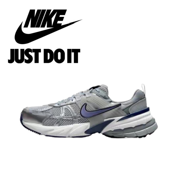 NIKE V2K Run “Wolf GreyMidnight Navy”HJ4497-002 รองเท้ากีฬาชายและหญิง