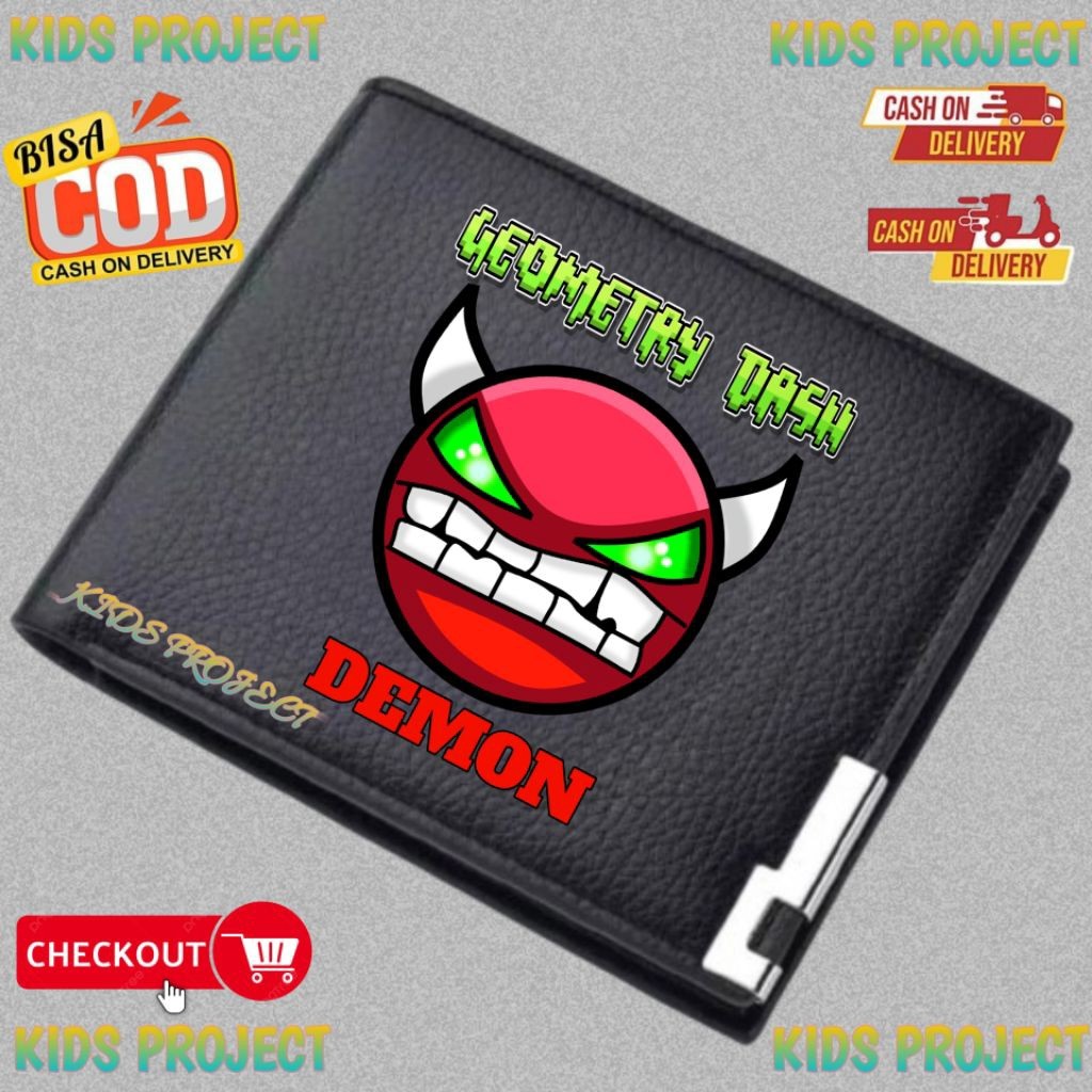 กระเป๋าสตางค์เด็กเกมปีศาจเรขาคณิต Dash