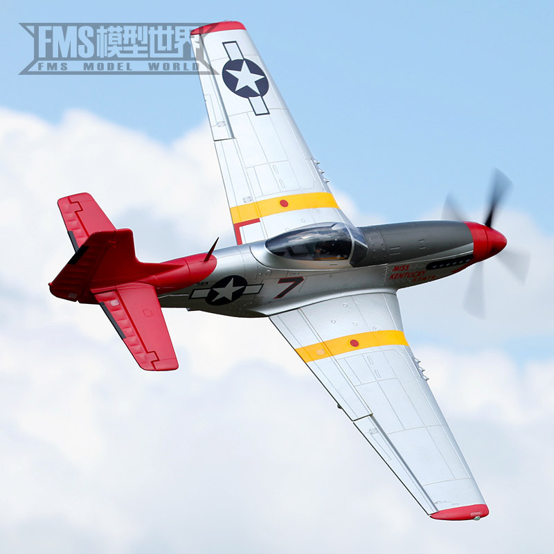 FMS 1700MM P-51D Red Tail Super Large Wingspan Electronic Remote Control Model Airplane Like Real Fi