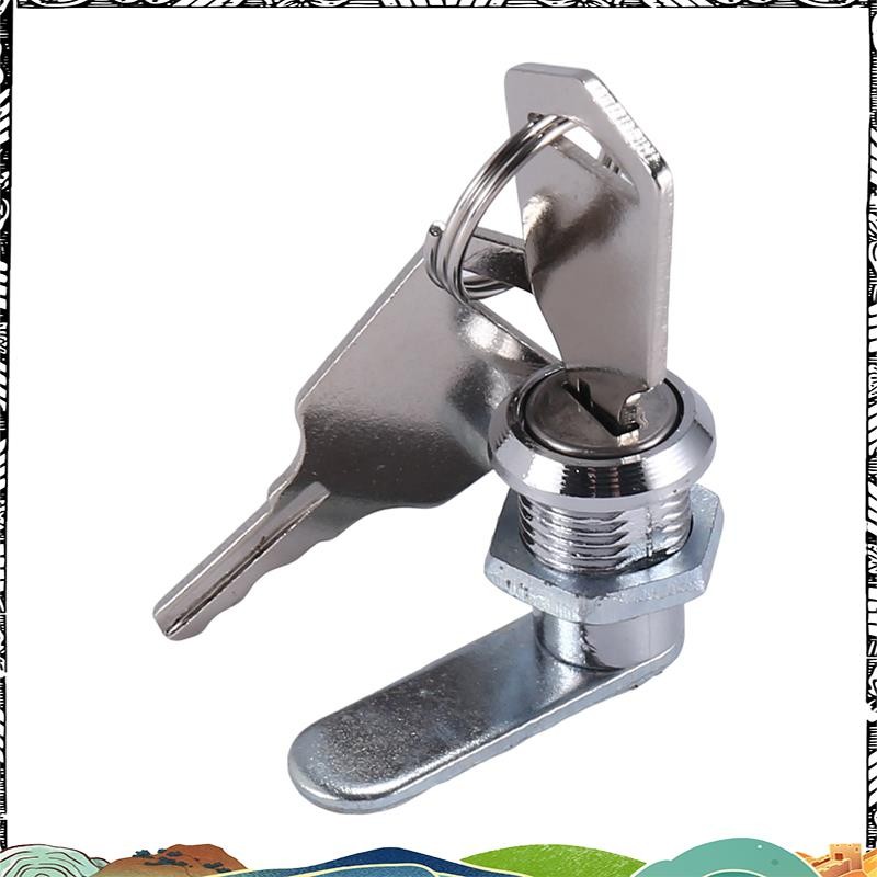 Cam Lock โต๊ะล็อคลิ้นชัก 16 มม. + 2 ปุ่มสําหรับอาเขตตู้รับจดหมายตู้จดหมายตู้เก็บเอกสาร neweer