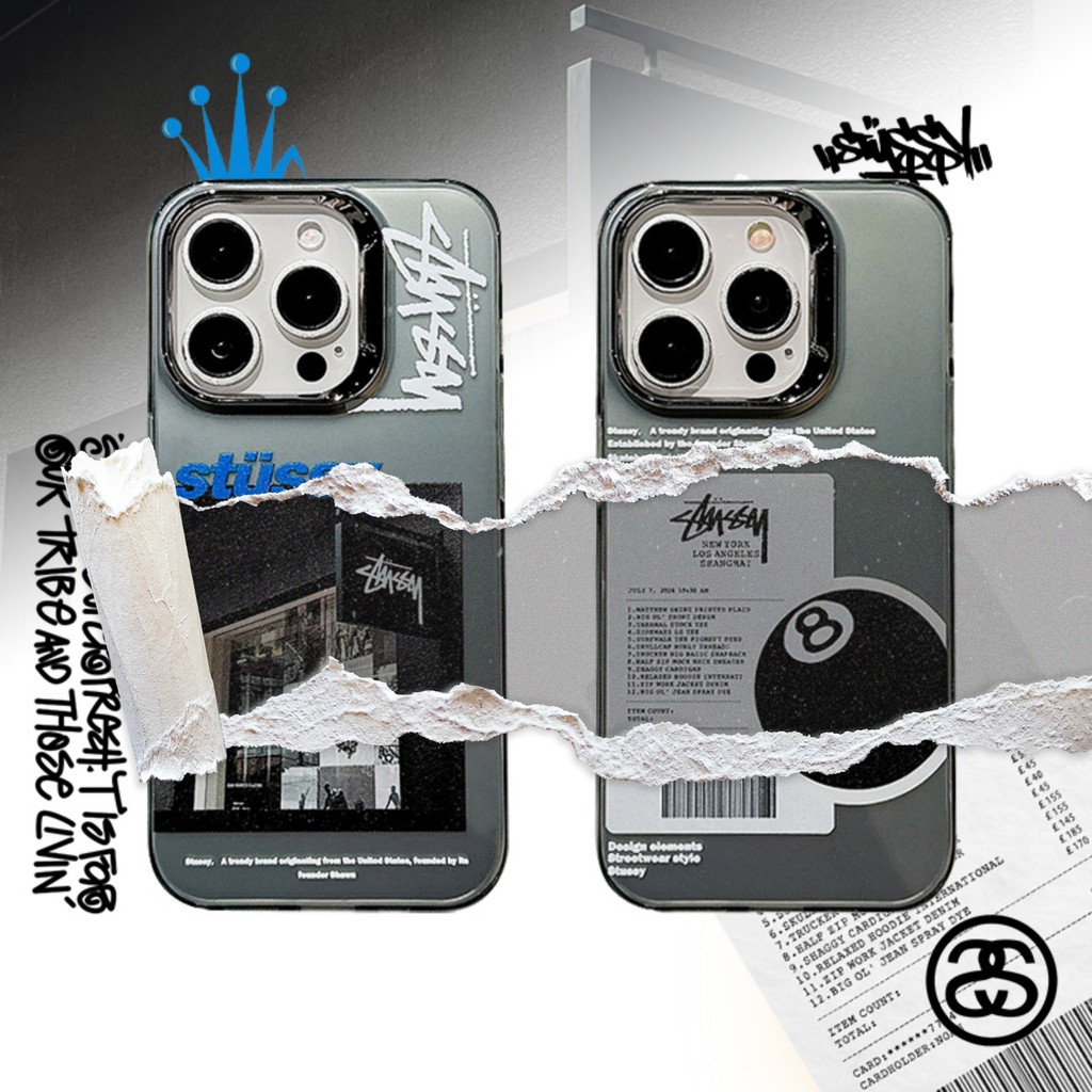 เปลือกแข็ง ‌SSS Bill Store ป้าย Electroplate เคสโทรศัพท์เหมาะสําหรับ IPhone17 17air 17P 16 16P 16PM 