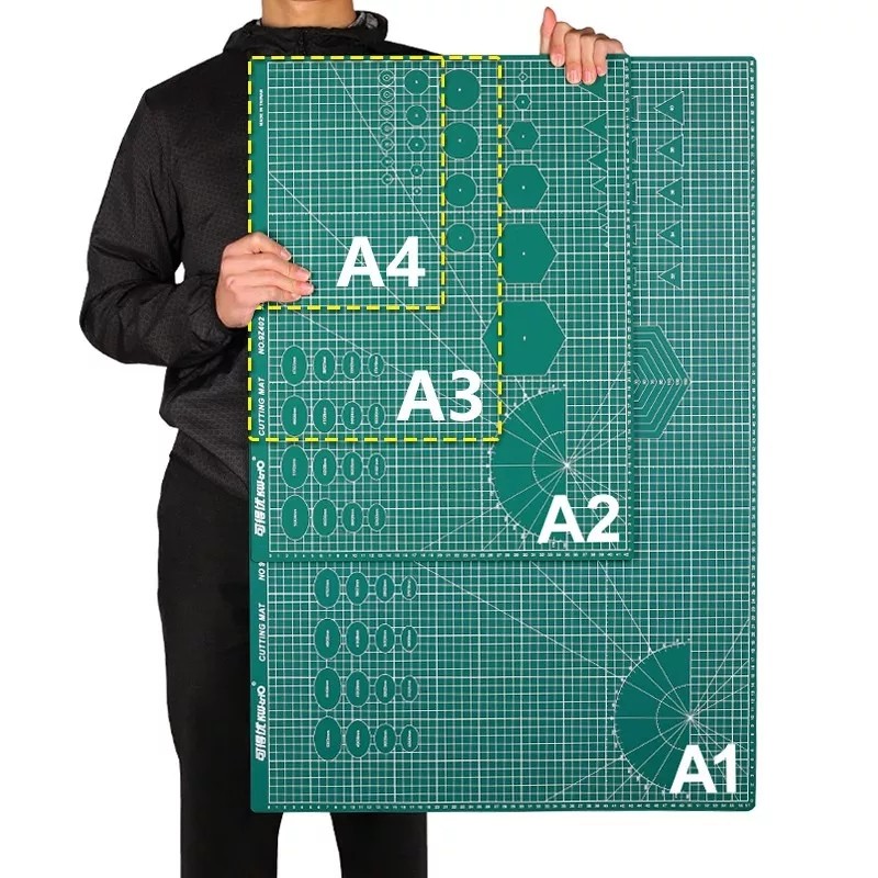 แผ่นรองตัด แผ่นรองตัดกระดาษ A4 / A3 / A2 ยางรองตัด แผ่นรองตัดกระดาษ แผ่นรองกรีด งานฝีมือ ควิลท์ เส้นกริด กระดาน3mm