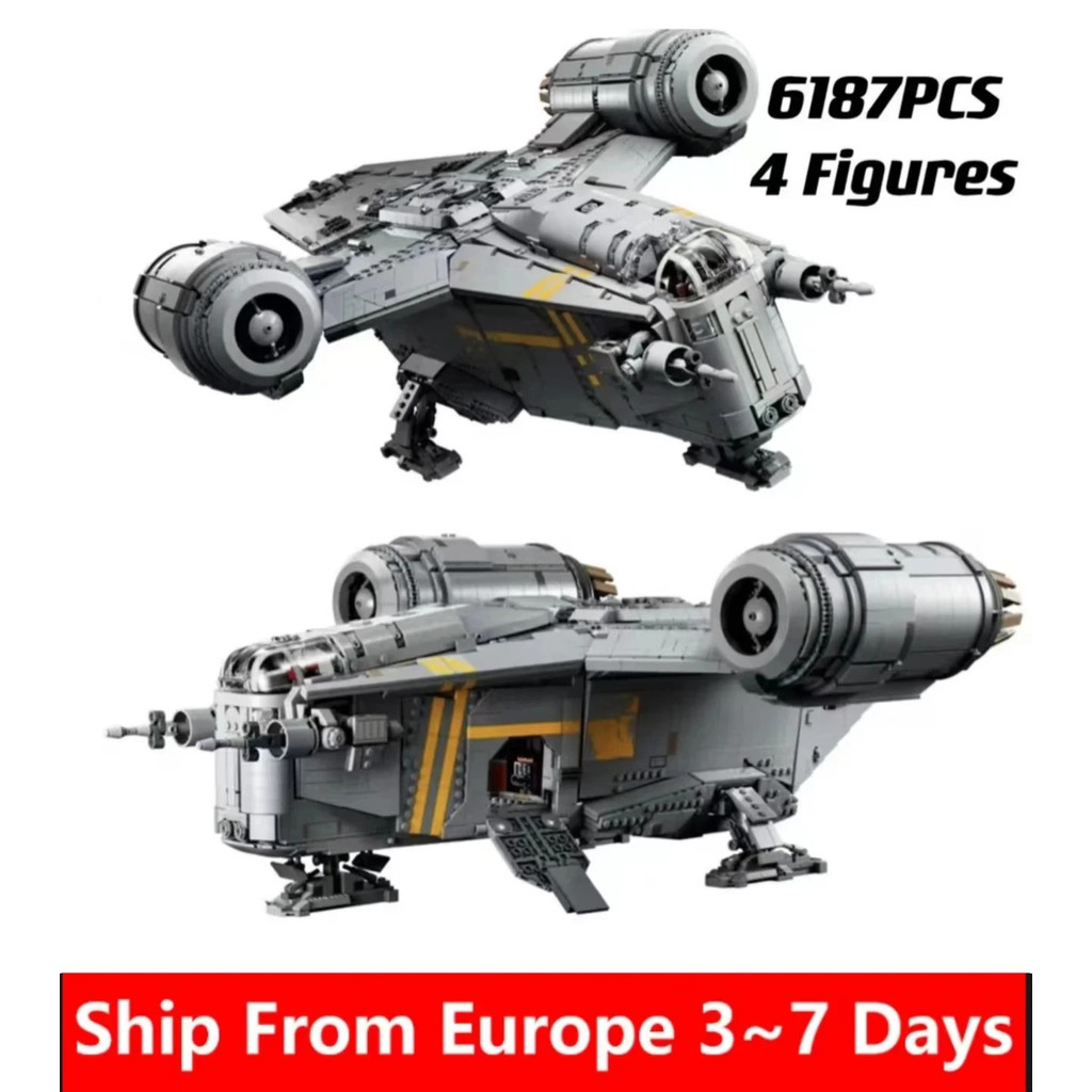 60017 มีดโกน Crest Assembly Building Block ชุดใช้งานร่วมกับ 75331 6187pcs ความคิดสร้างสรรค์ยานอวกาศอ