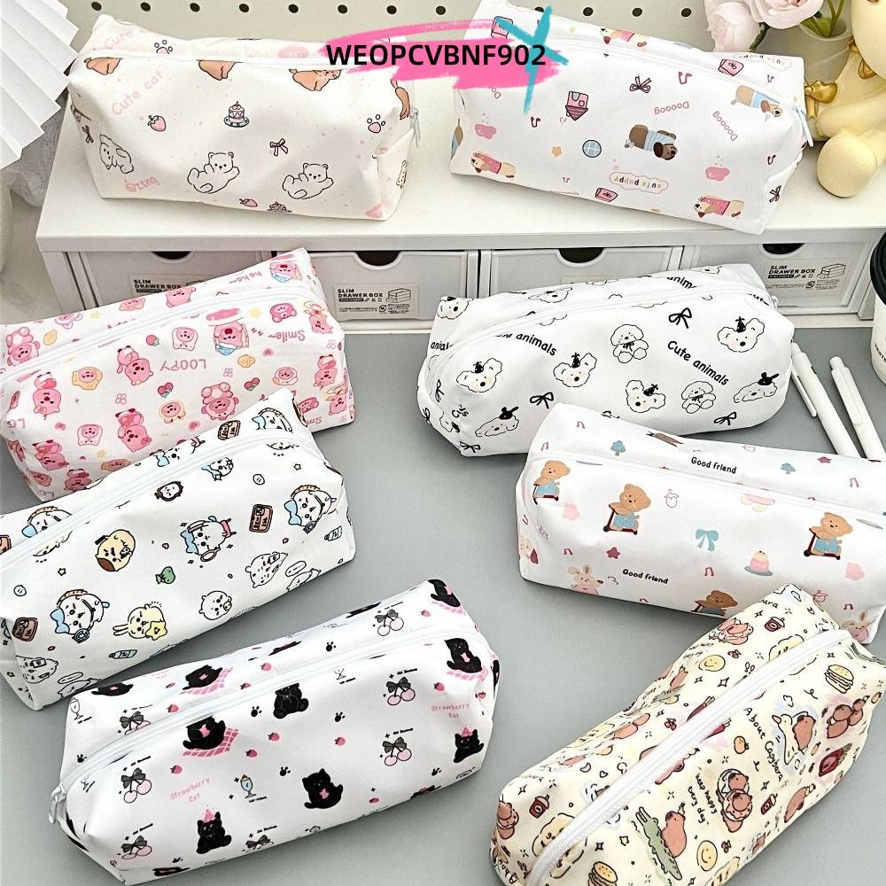 WEOPCVBNF902 กระเป๋าปากกา,Back To School ของขวัญผ้าใบดินสอ,คุณภาพสูง Loopy/Crayon Shin-chan/Cikawa ค