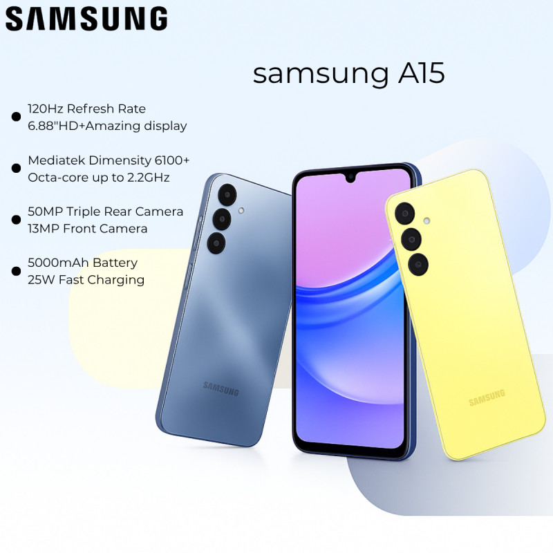 [ใหม่] สมาร์ทโฟน Samsung Galaxy A15 5G (4GB RAM + ROM 128GB)
